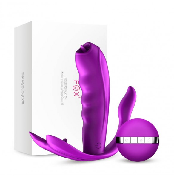 FOX - M5 Cute Fox Tongue Lick Heating Wearable Vibrators (Chargeable - Purple)